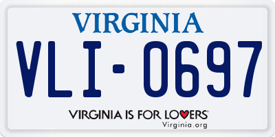 VA license plate VLI0697