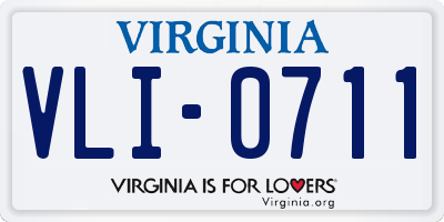VA license plate VLI0711