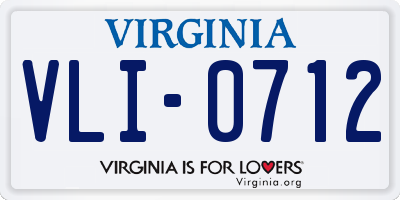 VA license plate VLI0712