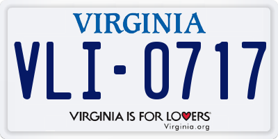 VA license plate VLI0717