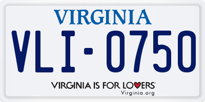 VA license plate VLI0750