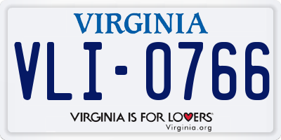 VA license plate VLI0766