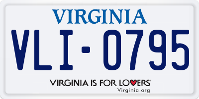 VA license plate VLI0795