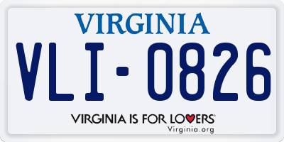 VA license plate VLI0826