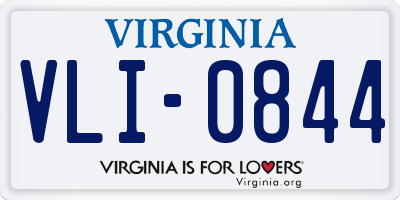 VA license plate VLI0844