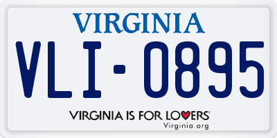 VA license plate VLI0895