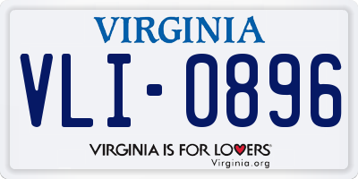 VA license plate VLI0896