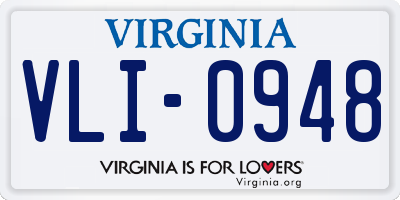 VA license plate VLI0948