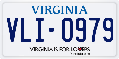 VA license plate VLI0979