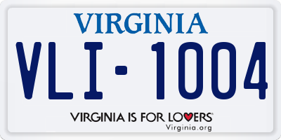 VA license plate VLI1004
