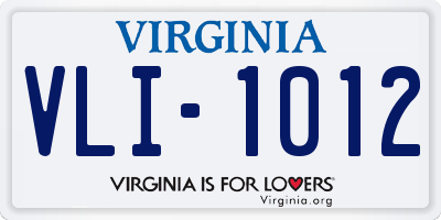 VA license plate VLI1012