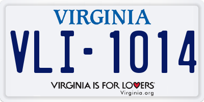 VA license plate VLI1014