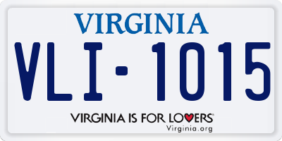 VA license plate VLI1015