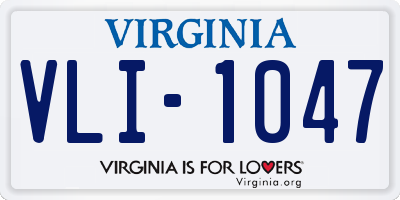 VA license plate VLI1047