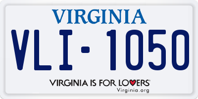 VA license plate VLI1050