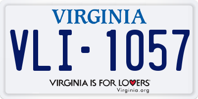 VA license plate VLI1057