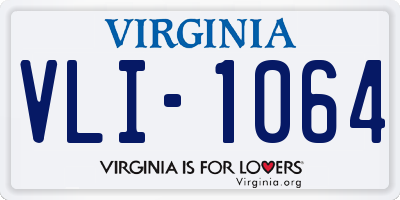 VA license plate VLI1064