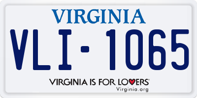 VA license plate VLI1065