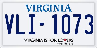 VA license plate VLI1073