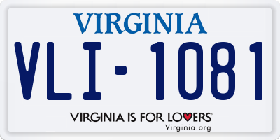 VA license plate VLI1081