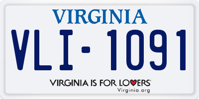 VA license plate VLI1091