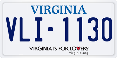 VA license plate VLI1130