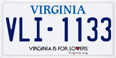 VA license plate VLI1133