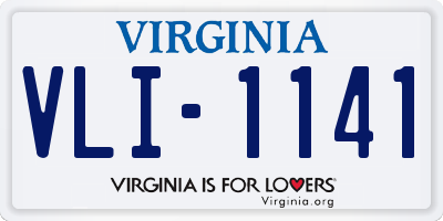 VA license plate VLI1141