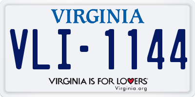 VA license plate VLI1144
