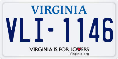 VA license plate VLI1146