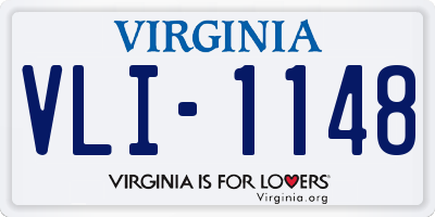 VA license plate VLI1148