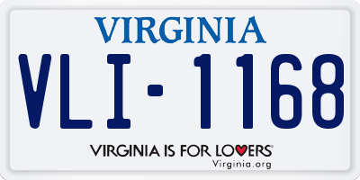 VA license plate VLI1168