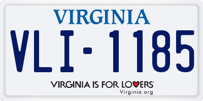 VA license plate VLI1185