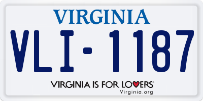 VA license plate VLI1187
