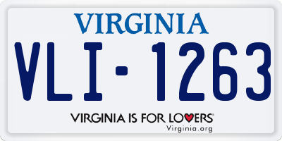 VA license plate VLI1263