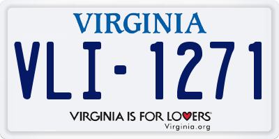 VA license plate VLI1271