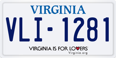 VA license plate VLI1281