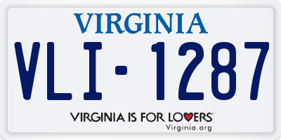 VA license plate VLI1287