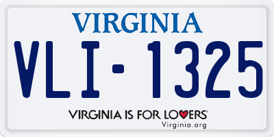 VA license plate VLI1325