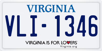 VA license plate VLI1346