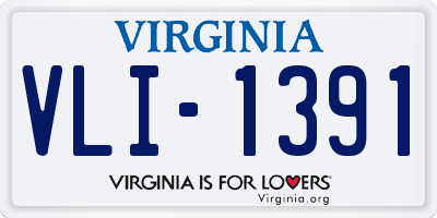 VA license plate VLI1391