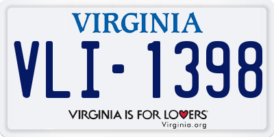 VA license plate VLI1398