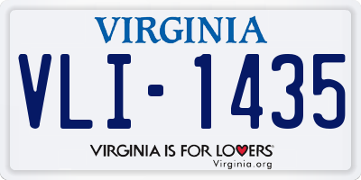 VA license plate VLI1435