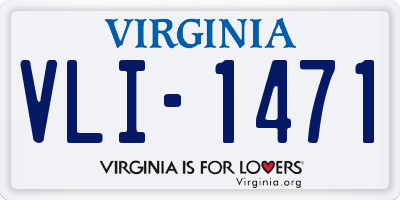 VA license plate VLI1471