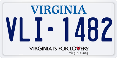 VA license plate VLI1482