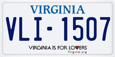 VA license plate VLI1507