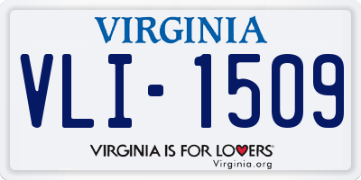 VA license plate VLI1509