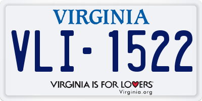 VA license plate VLI1522