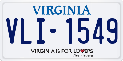 VA license plate VLI1549