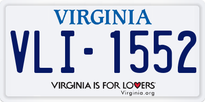 VA license plate VLI1552